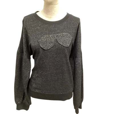 Karl Lagerfeld Unisex  Size L Jumper Black  / Silver 