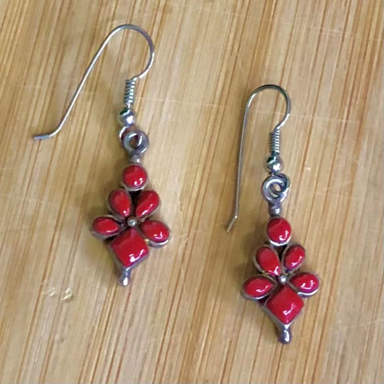 Flower Stamp Earrings - Sterling Silver main image 1