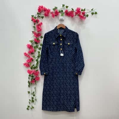 WLZD, Womens L/S Dress Size XL Navy