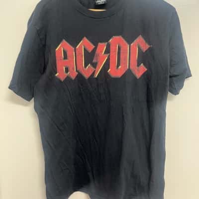 ACDC Men's Size S Short Sleeve Shirt - Black  