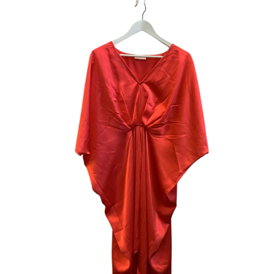 Natasha Gan Women's  Size 16 Short Sleeve Midi Dress Coral Red