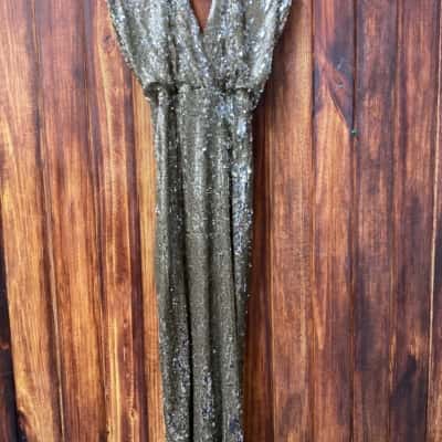 TFNC London  Size 6 Gold sparkle formal dress new 