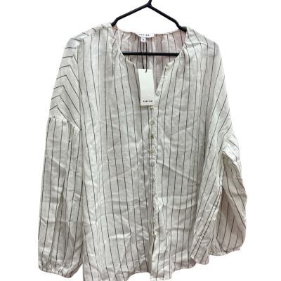 Preview Womens  Size 14 White Striped Long Sleeve top 