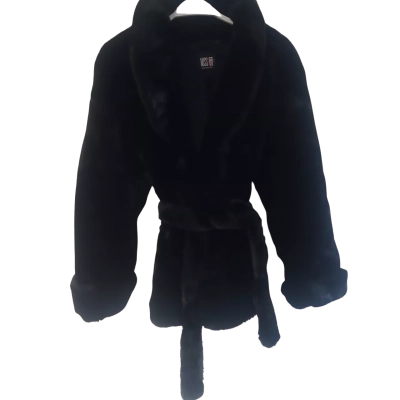 Miss Shop Faux Fur Jacket Made in Australia Size 12 Black