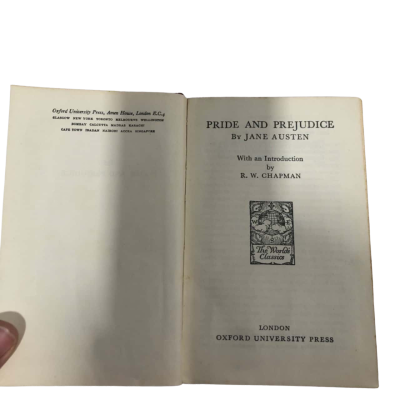Pride and Prejudice By Jane Austin 1957  