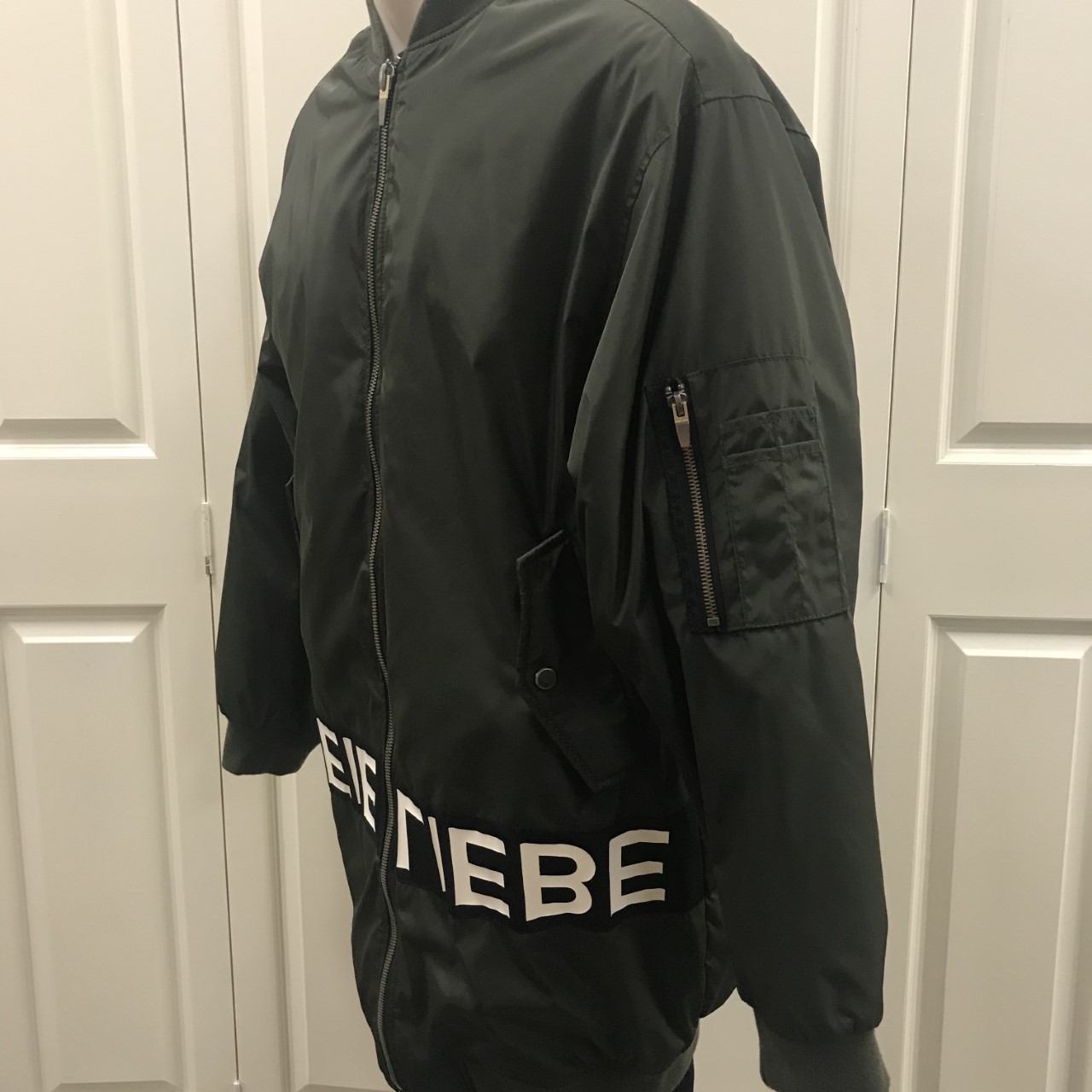 zara khaki bomber jacket