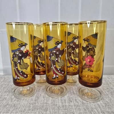 Osaka Expo 70 Shōwa Set Of 5 Glasses