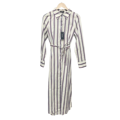 Oxford Womens size 8 red/blue striped shirt dress