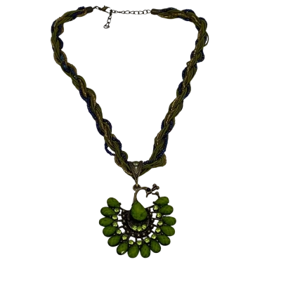 Unbranded Women's Necklace Green Peacock Costume Jewellery 