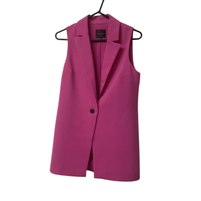 Womens Portmans Blazer Vest Size 8 Pink  