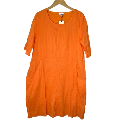 Renoma Womens  Size 12 Midi Dress Orange 