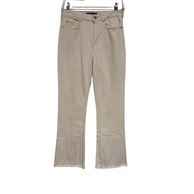 Scotch & Soda Womens Size 27 Raw Hem Flared Off White Jeans 