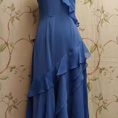 Tokito Womens  Size 8 Midi Dress Blue 