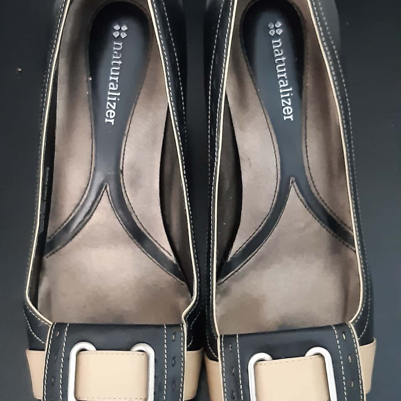 Naturalizer Womens Size 7 Black / Nude (s)