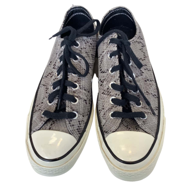 Converse Mens  AUS Size 8 Snake Print Leather Sneakers Grey Mix