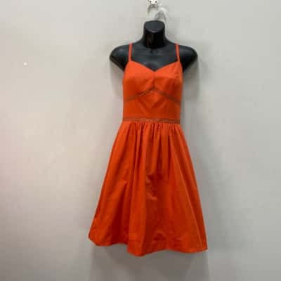 Cue Womens  Size 6 Mini Dress Orange 