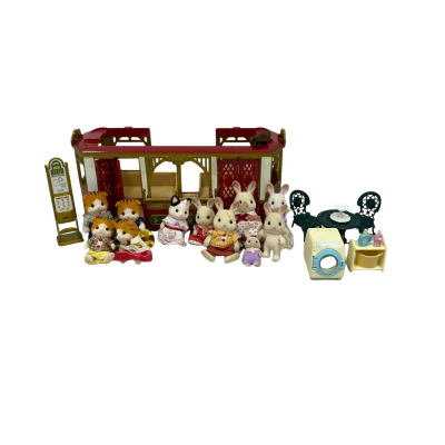 Sylvanian Family Tram Set and Characters 