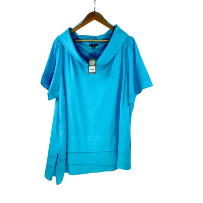 Autograph - Turquoise Cowl Neck Top (Size 22)