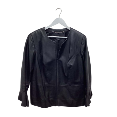 MADELEINE Size S-M Euro Black Leather-look Jacket
