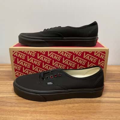 Unisex Vans Authentic Black Lace Up Sneakers US W Size 8.5 / M Size 7