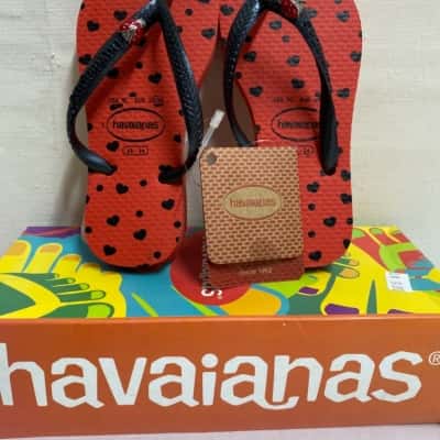 Havaianas Kids  Size 23 Red lady bug