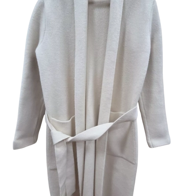  Womens  long Cardigan Size M Cream (2)