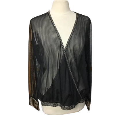 Sass & Bide Womens  Size 14 "The Bold One" Black Cover Up Top 