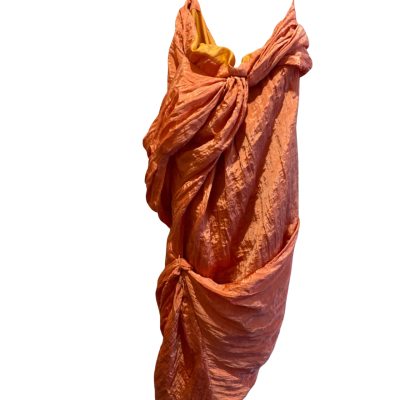 All Saints Womens Spitalfields Orange Dress Size 10