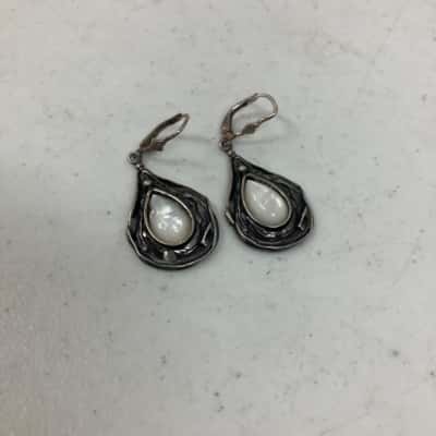 Women’s Pearl Stone Sterling Silver Earrings
