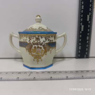 Vintage Sugar Bowl Meito China Foreign Hand Painted 