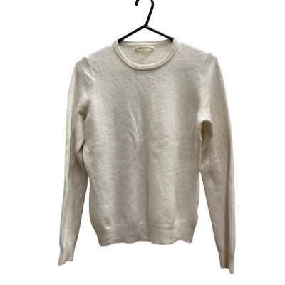 WOOLOVERS Women’s  Size M 100% Wool Crew Neck Jumper Cream  RRP: $125.00 AUD