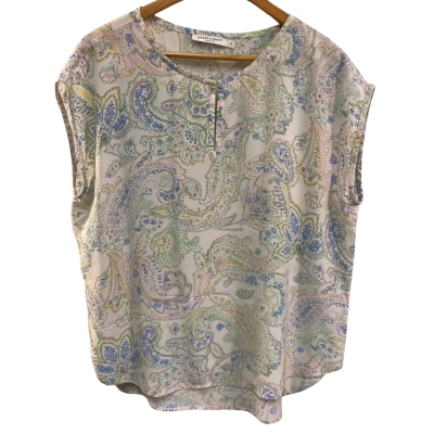 Sportscraft Womens Size 12 Silk Blouse Multicoloured / Pattern