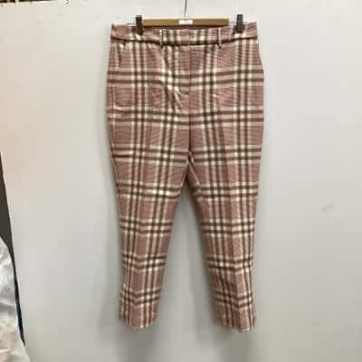 Country Road Womens  Size 12 Straight Leg Pants Checked K