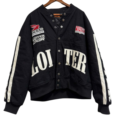 LOITER RACING Jacket Mens  Size XL Black / White 