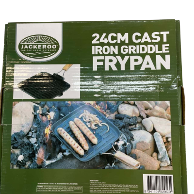 Jackeroo 24 cm Cast Iron Griddle Frypan 