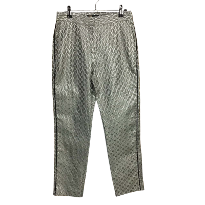 Maje Intricate Metallic High Waist Pant