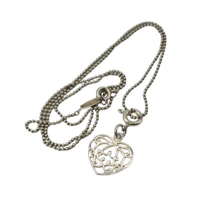 Sterling Silver Heart Pendant & Chain