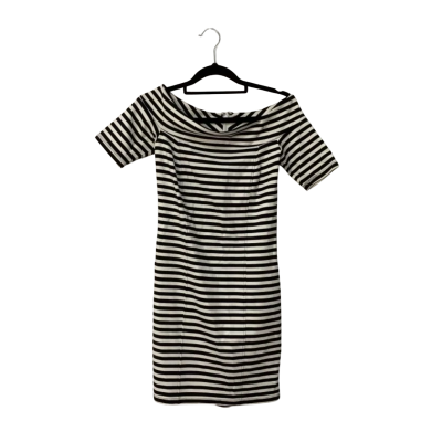 BNWT Bardot Womens Sailor Stripe Dress Size 6 Black  / White 