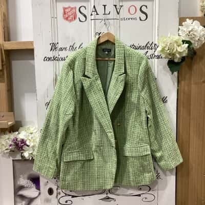 Autograph Brand! TWEED STYLE BLAZER JACKET! Womens  Size 20 Blazer Green 