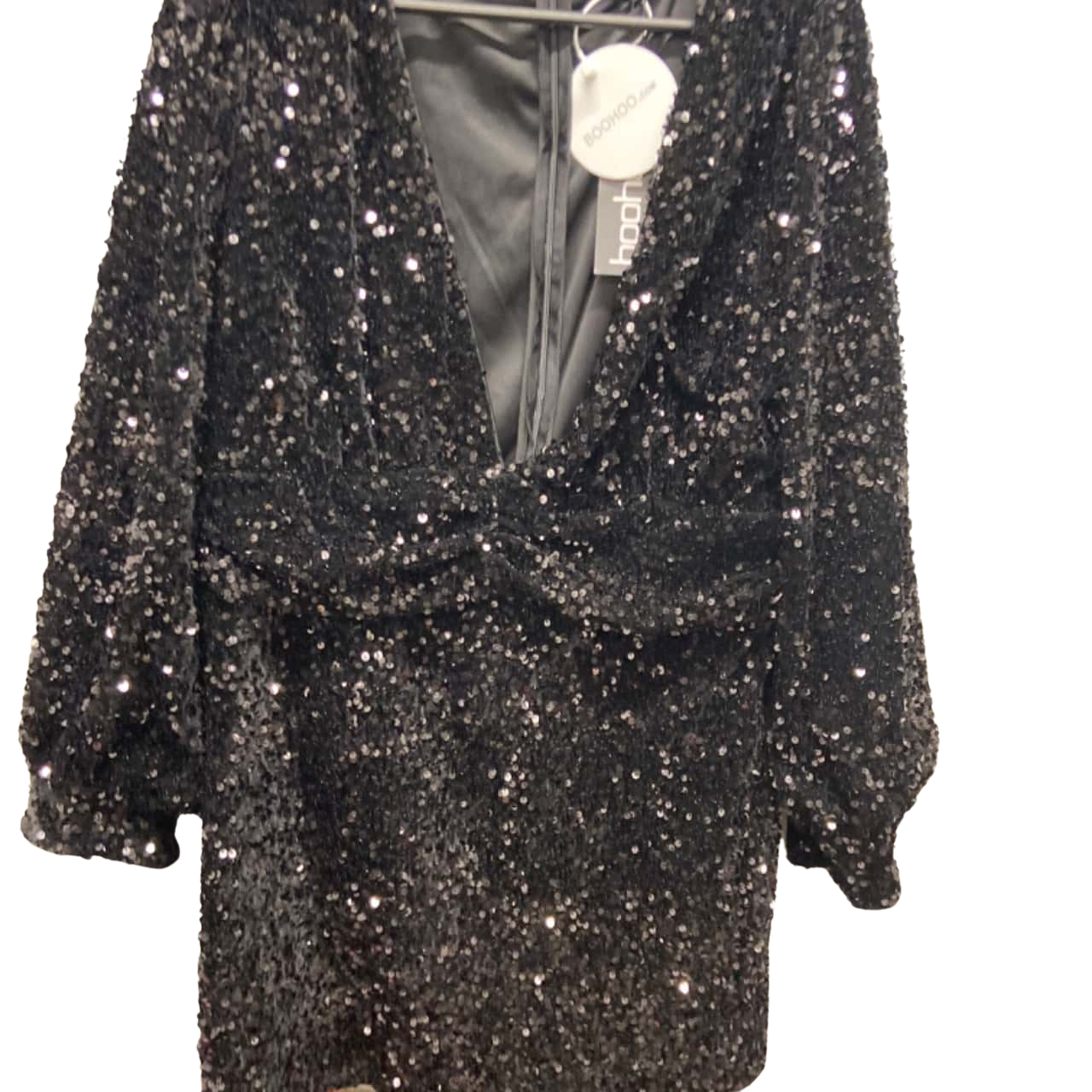 slim fit dress slacks Full Sequin Dress, Black by Luella main image 1