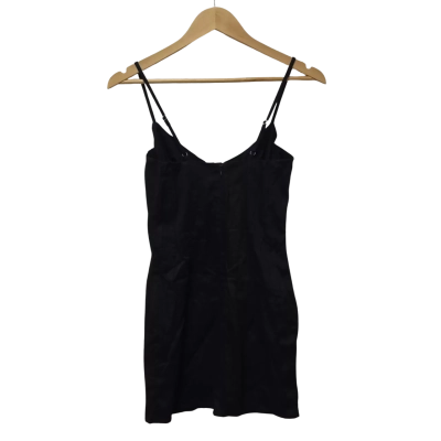 White Fox Womens  Size S Mini Dress / Party Dress / Shoestring Strap Dress Black  