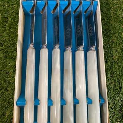 Vintage Sheffield stainless steel table knives