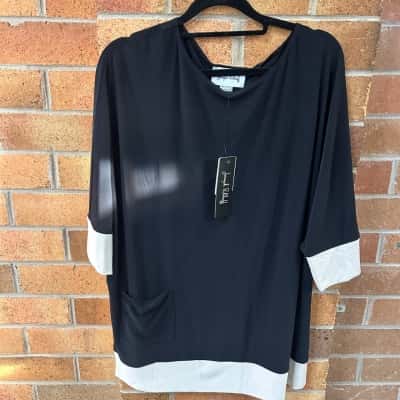 Joseph Ribkoff Womens  Size 12 Black Shirt   