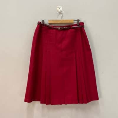 Fletcher Jones Womens  Size 10 Pleated Skirt Maroon 