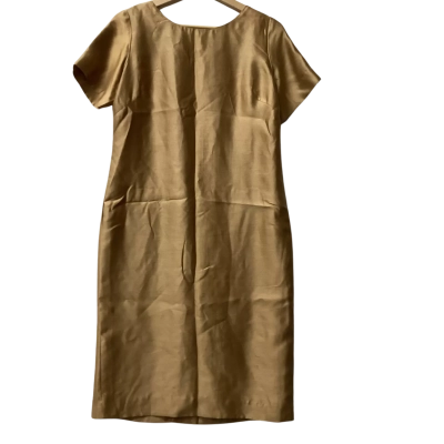  Womens  Size 14 -16 Casual Dress Gold J