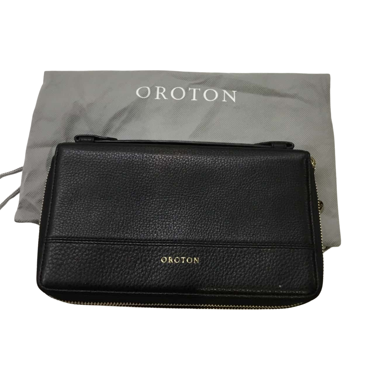 Unisex Oroton Black Travel Wallet(s)
