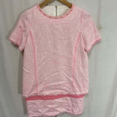  Womens  Pink  / White top