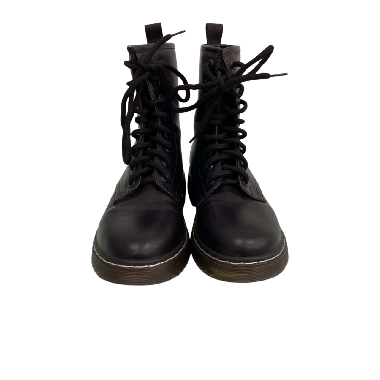 Unisex Factorie Black Combat Boots Size 36(s)