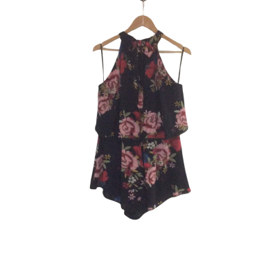 Pilgrim Womens  Size 12 Halter Neck Dress Black  / Floral 