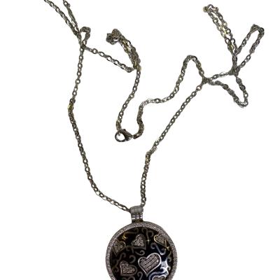 Imenso Womens Necklace Black  / Silver 